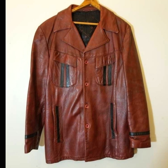 Paco Rabanne Other - VTG PACO RABANNE LEATHER JACKET PARIS 70S DISCO RETRO STUDIO 54 CLUB DESIGNER